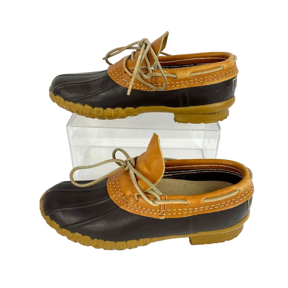 LL Bean Maine Hunting Shoe Womens 6 Brown Flats Waterproof Loafers Slip On Excl. - Picture 3 of 7